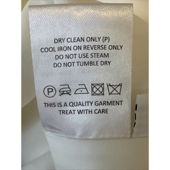 Rebecca Vallance Genevieve Size 6 Bow V Neck Midi Sheath Dress White - Picture 9 of 11